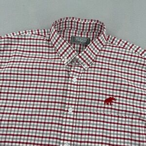 Southern Collegiate Alabama Crimson Tide Mens M Seersucker Short Sleeve‎ Button